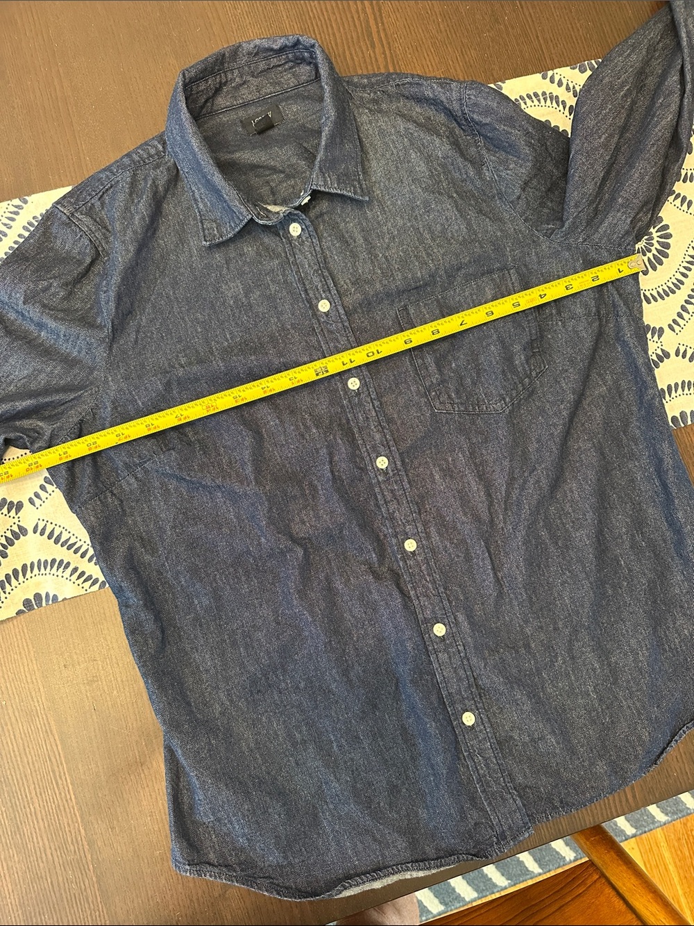 JCrew Women's Indigo Button-Up Shirt - Classic Casual size L - Picture 4 of 5
